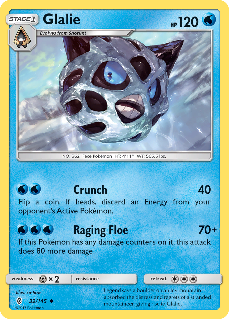 Glalie — illustrated card