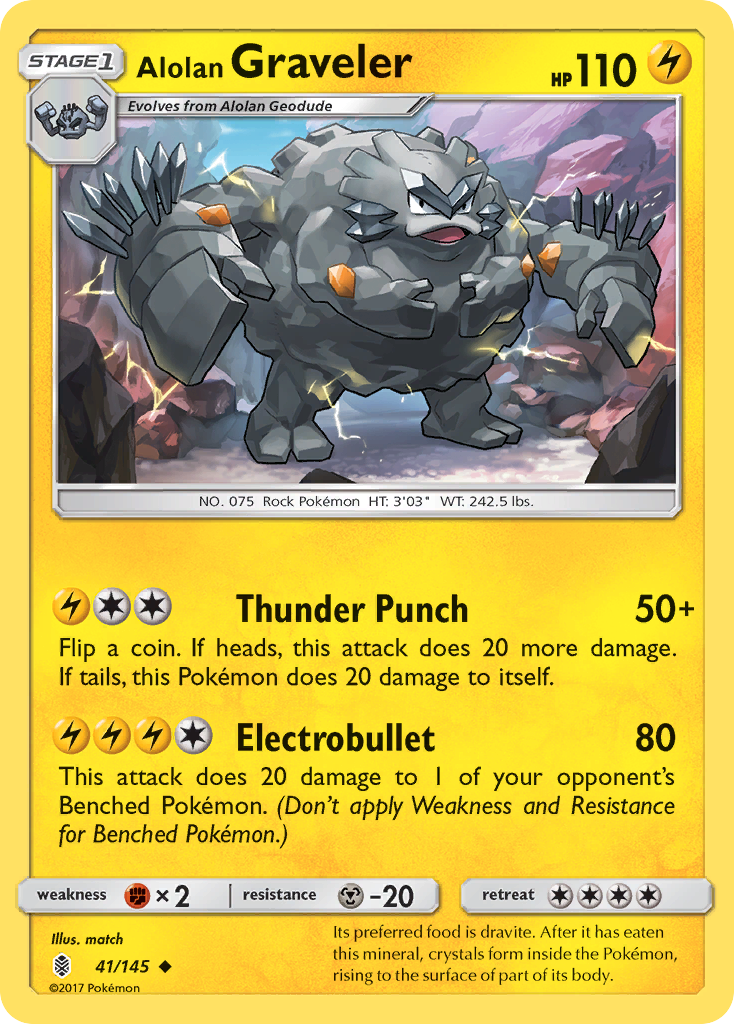 Alolan Graveler — illustrated card