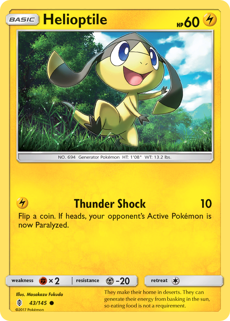 Helioptile — illustrated card