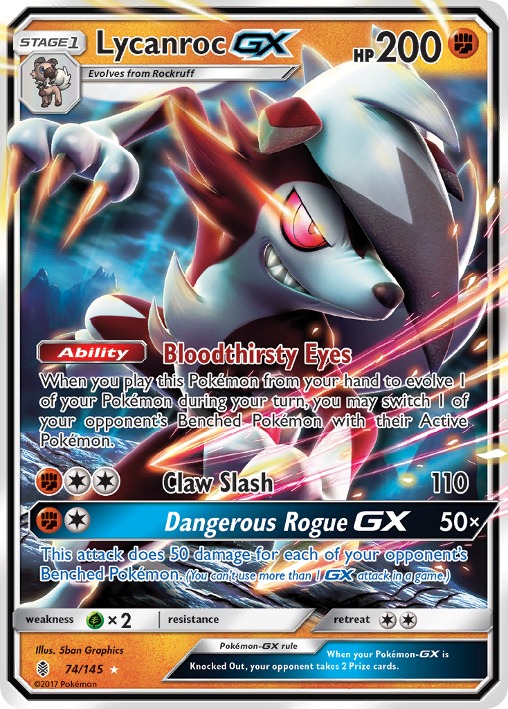 Lycanroc-GX — illustrated card