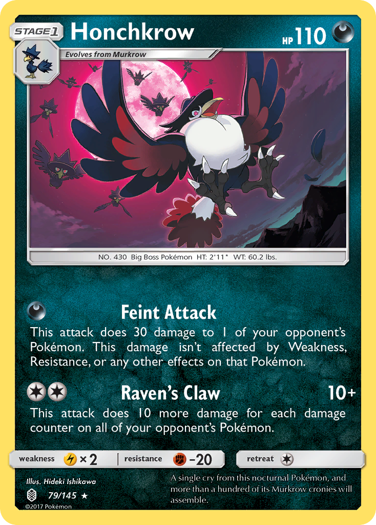 Honchkrow — illustrated card