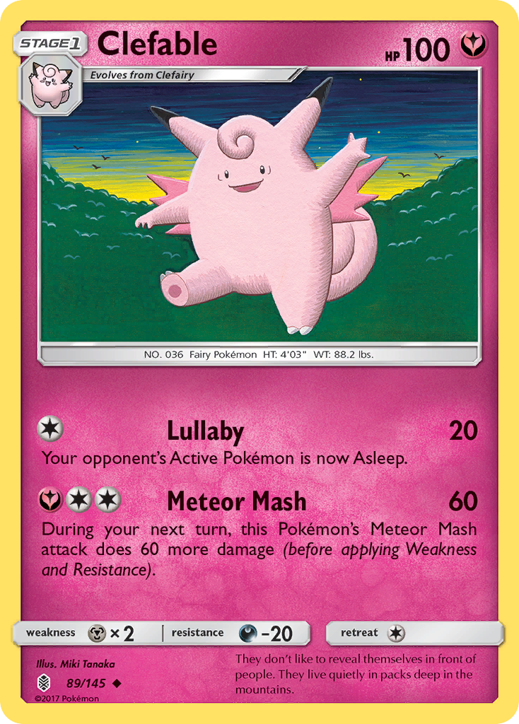 Clefable — illustrated card