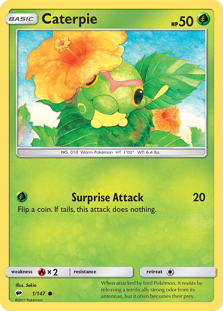 Caterpie — illustrated card