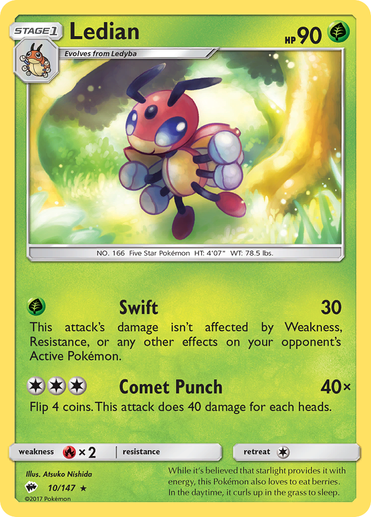 Ledian — illustrated card