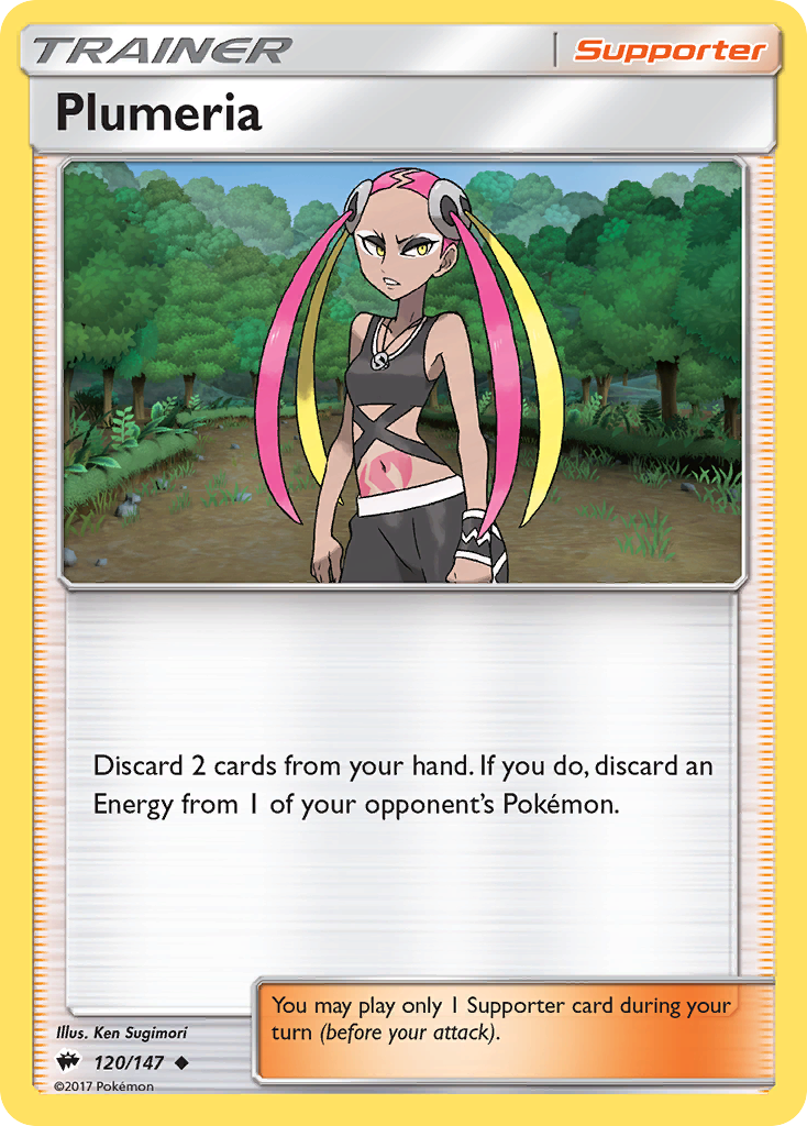 Plumeria — illustrated card
