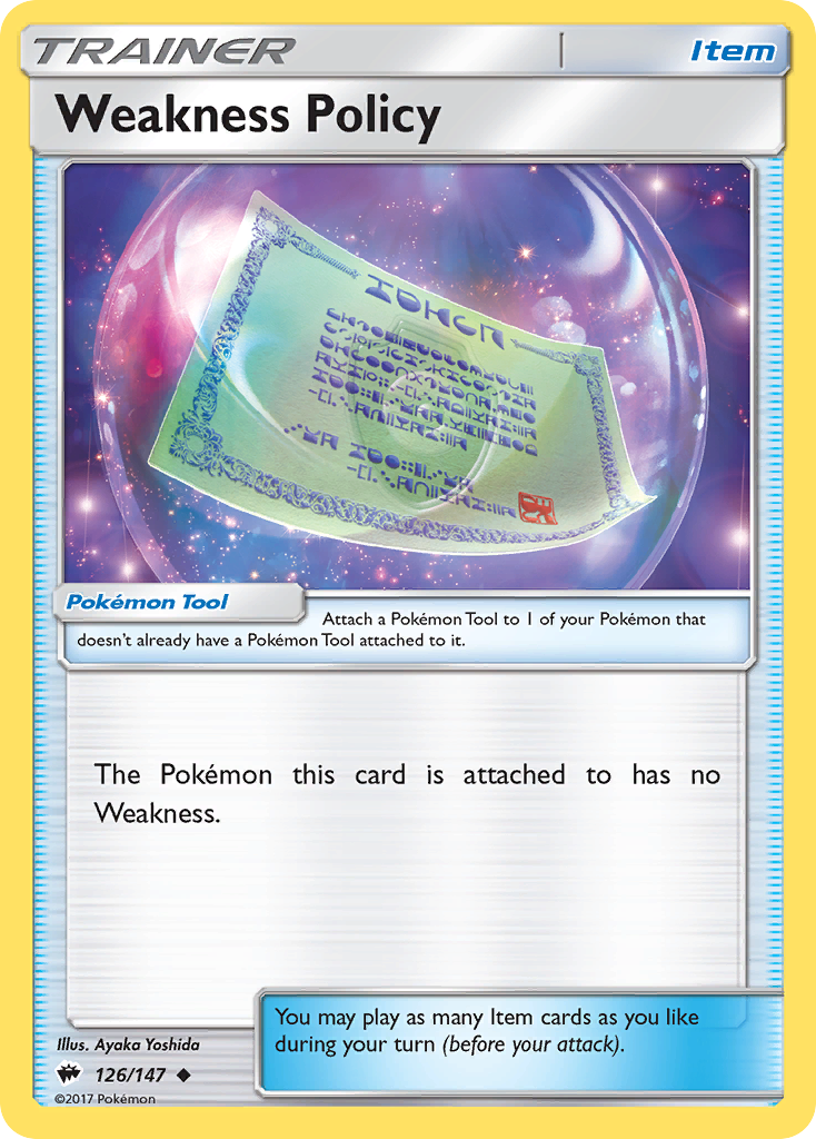 Weakness Policy — illustrated card