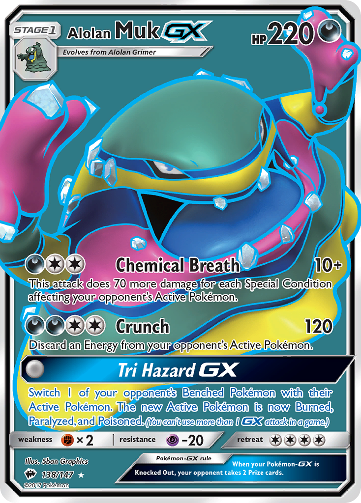 Alolan Muk-GX — illustrated card
