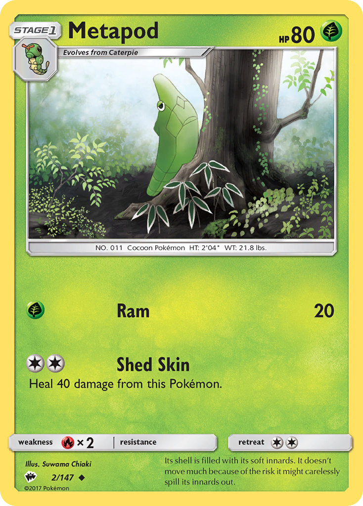 Metapod — illustrated card