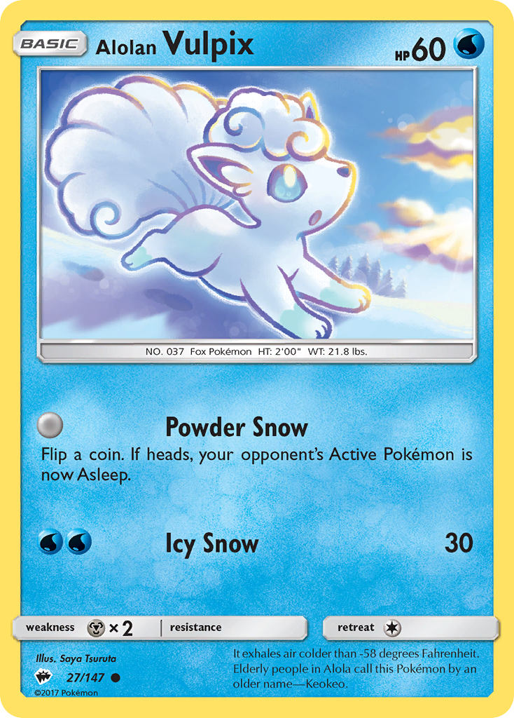 Alolan Vulpix — illustrated card