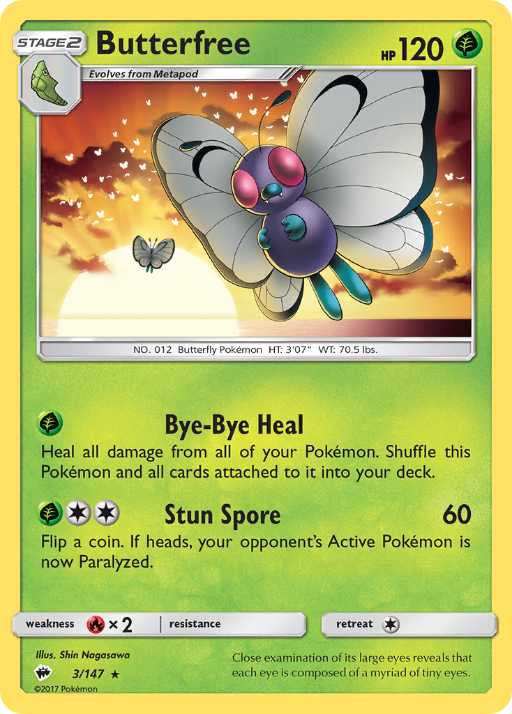Butterfree — illustrated card
