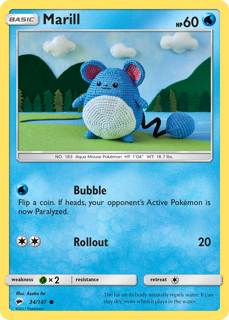 Marill — illustrated card