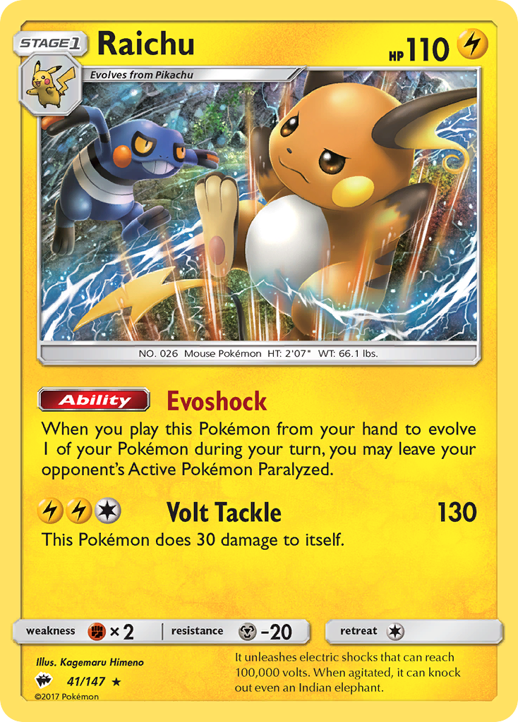 Raichu — illustrated card