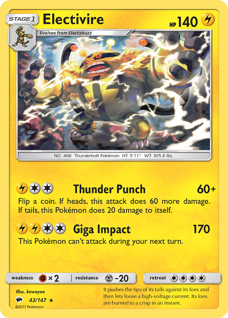 Electivire — illustrated card