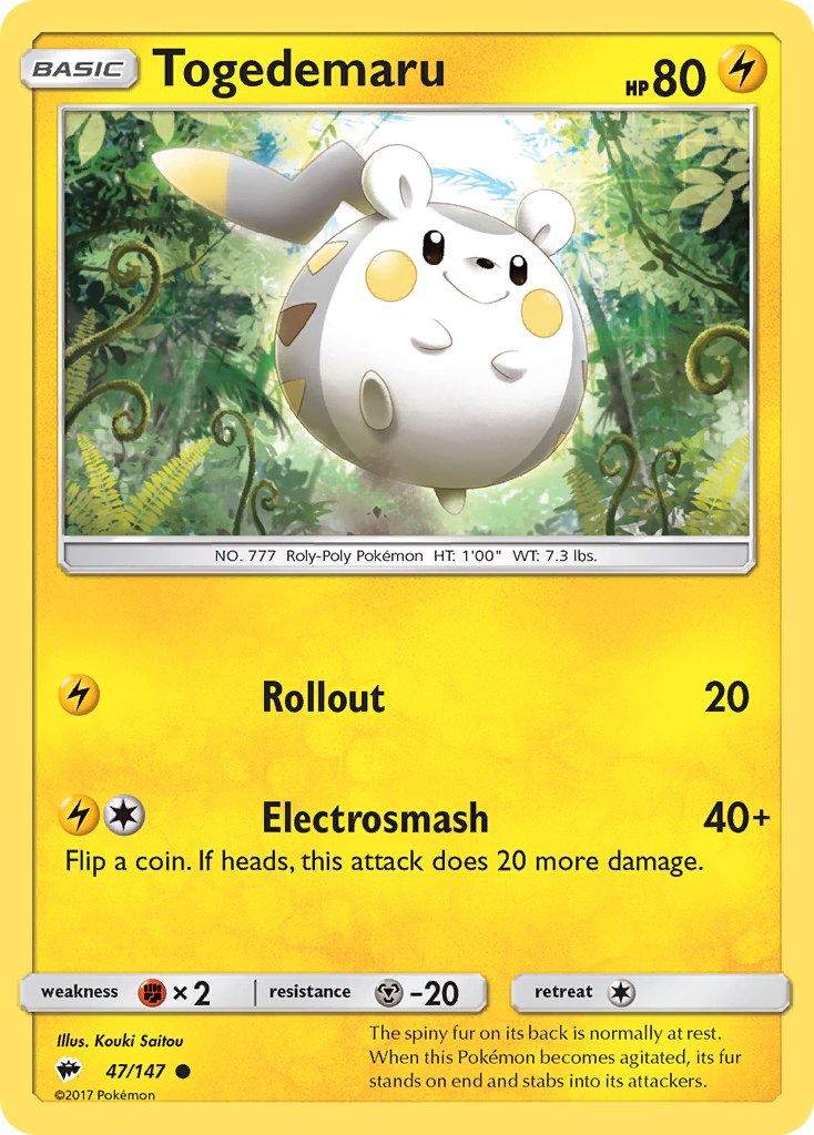 Togedemaru — illustrated card