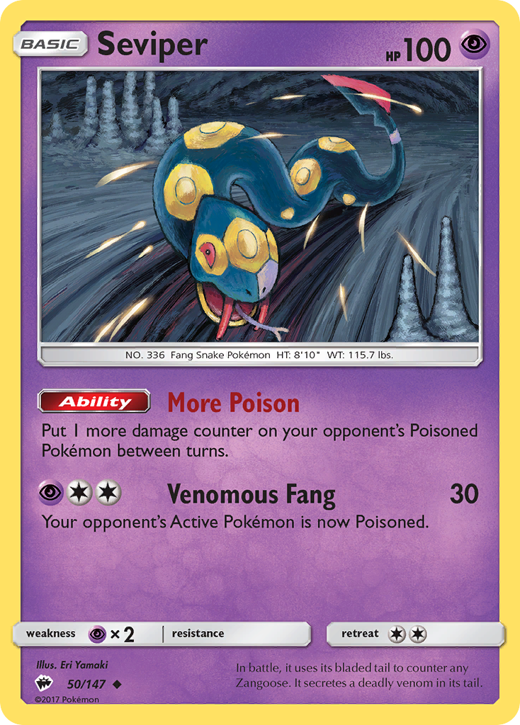 Seviper — illustrated card