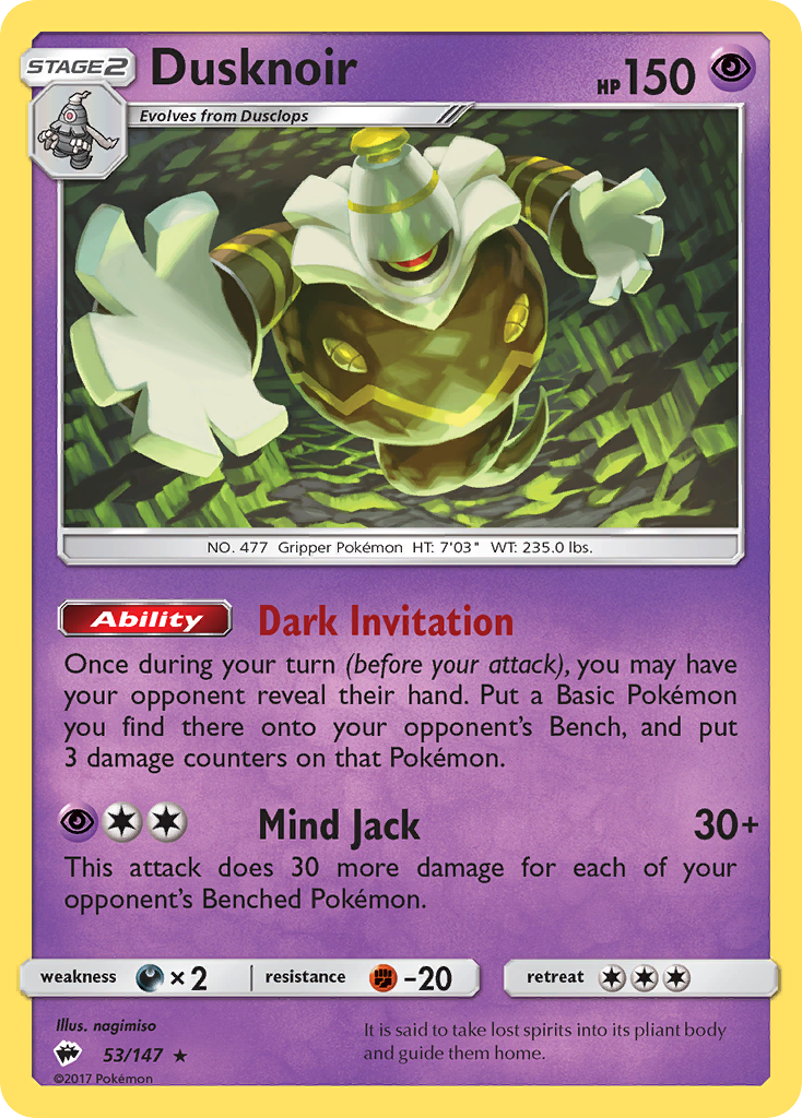 Dusknoir — illustrated card