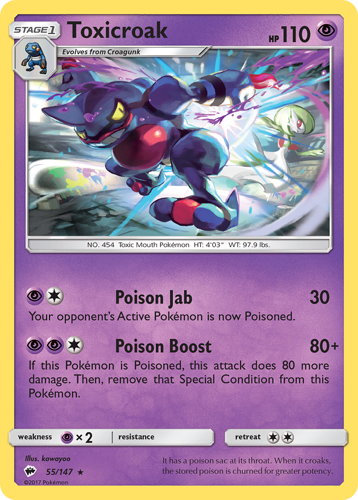 Toxicroak — illustrated card