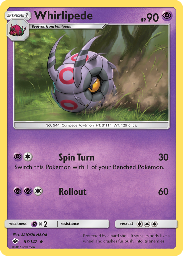Whirlipede — illustrated card