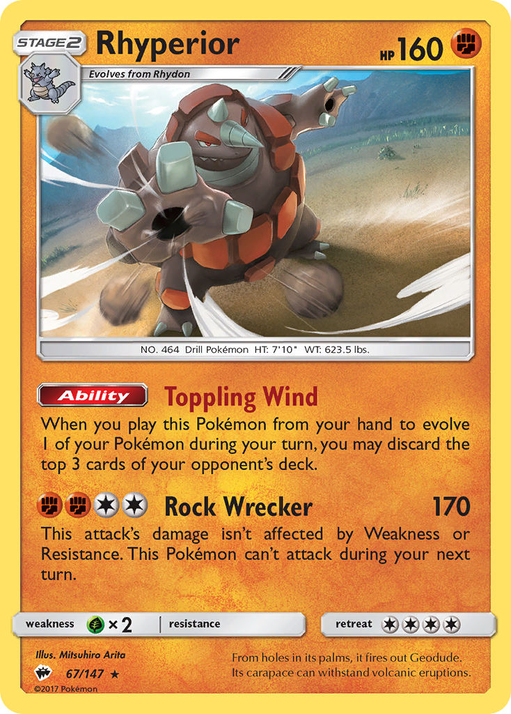 Rhyperior — illustrated card