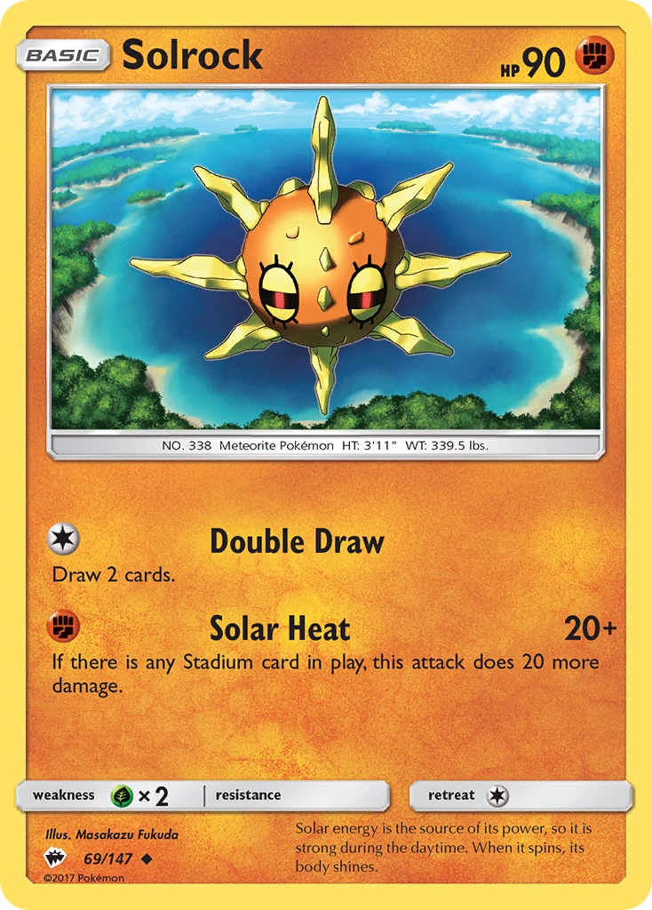 Solrock — illustrated card