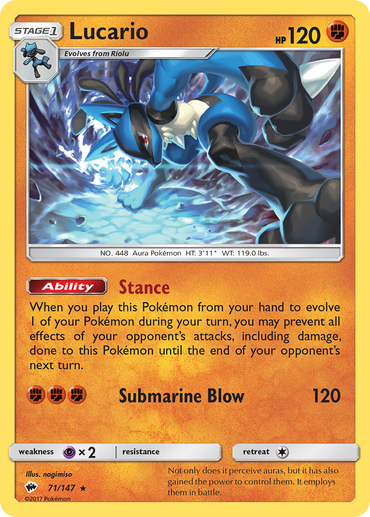 Lucario — illustrated card