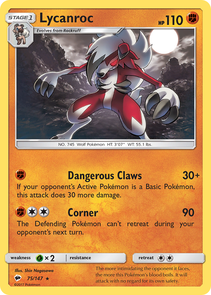 Lycanroc — illustrated card