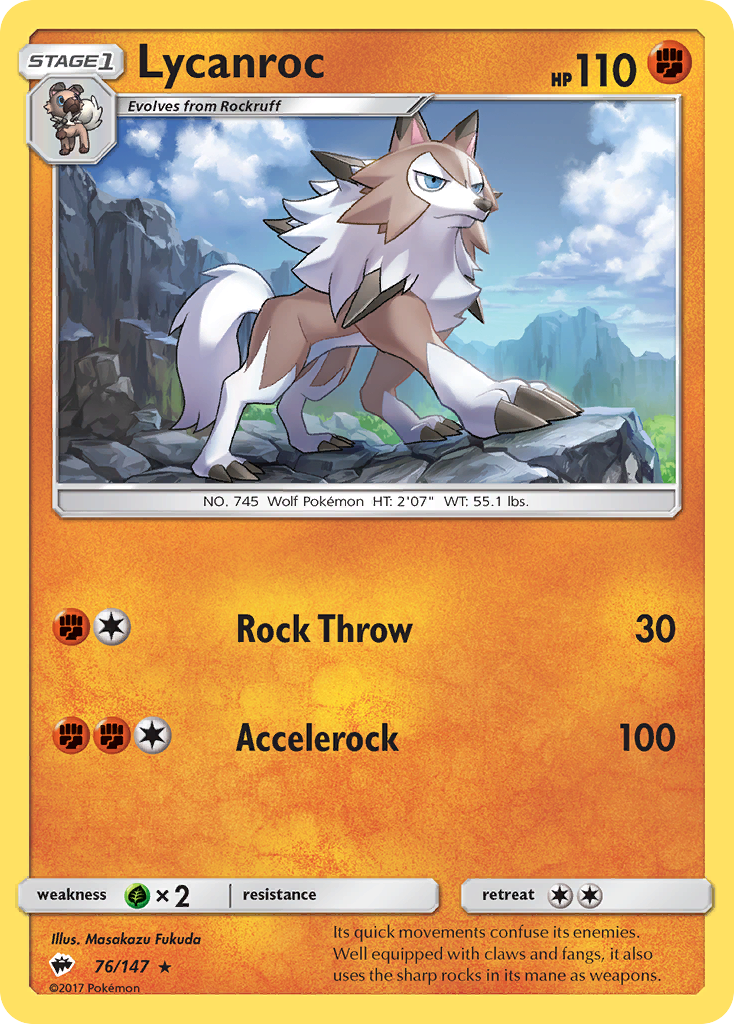 Lycanroc — illustrated card