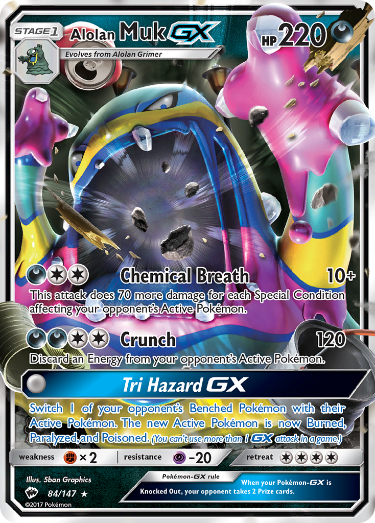 Alolan Muk-GX — illustrated card