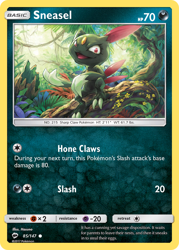 Sneasel — illustrated card