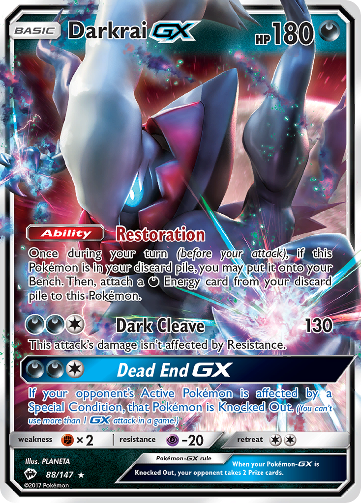 Darkrai-GX — illustrated card