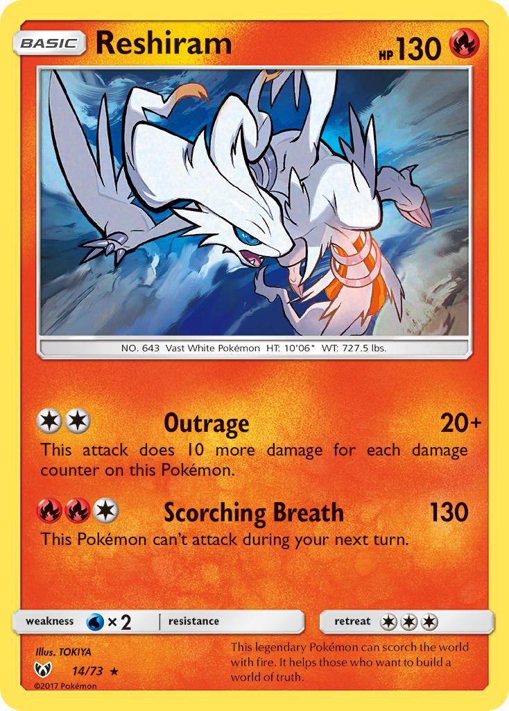 Reshiram — illustrated card