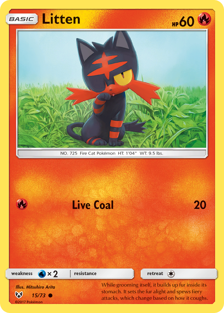 Litten — illustrated card
