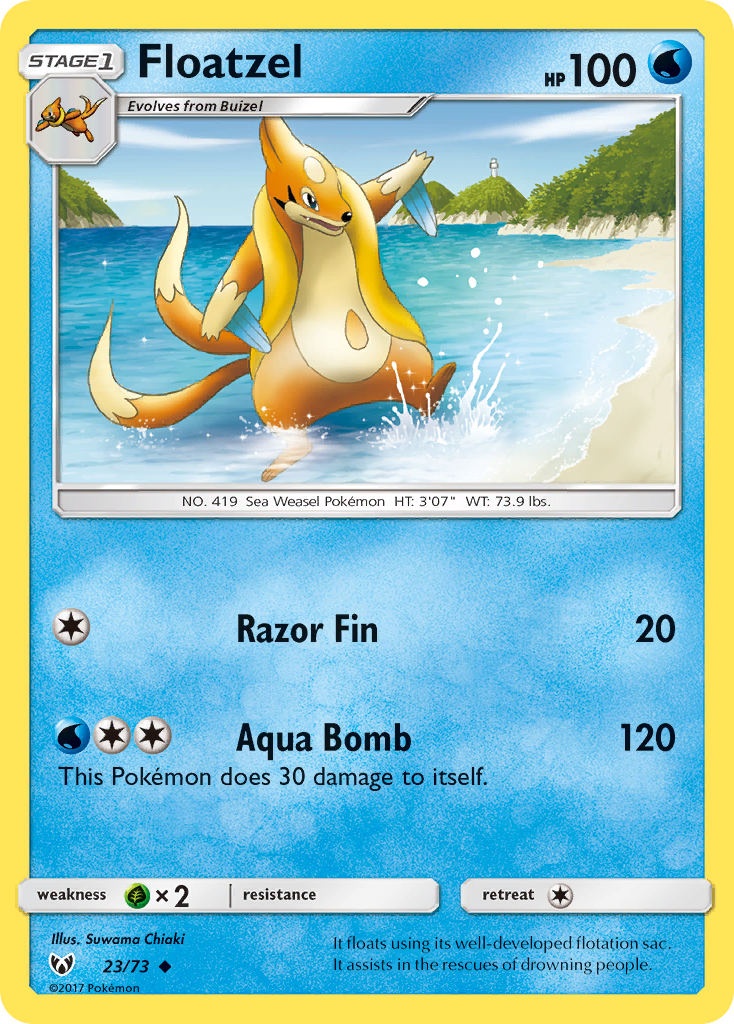 Floatzel — illustrated card