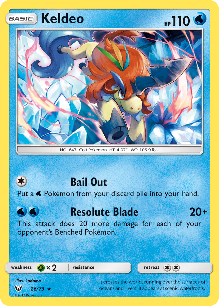 Keldeo — illustrated card