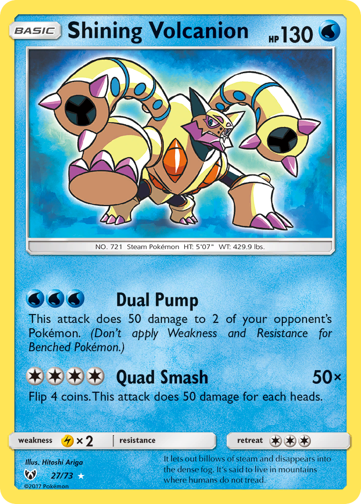 Shining Volcanion — illustrated card