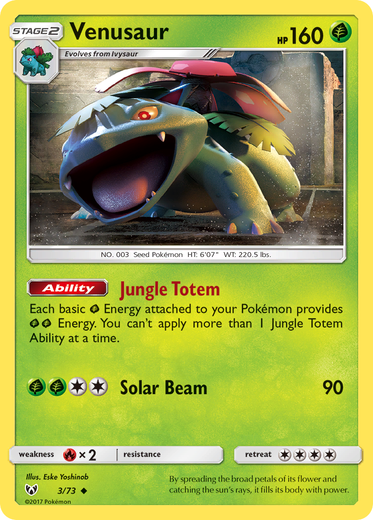 Venusaur — illustrated card