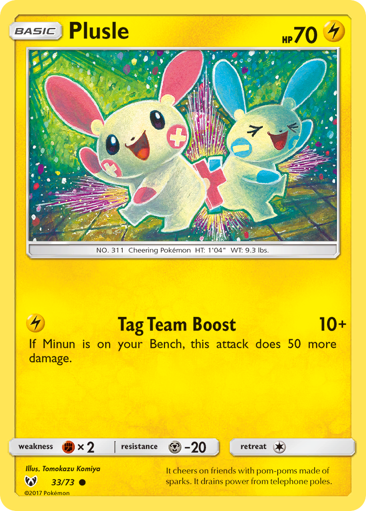 Plusle — illustrated card