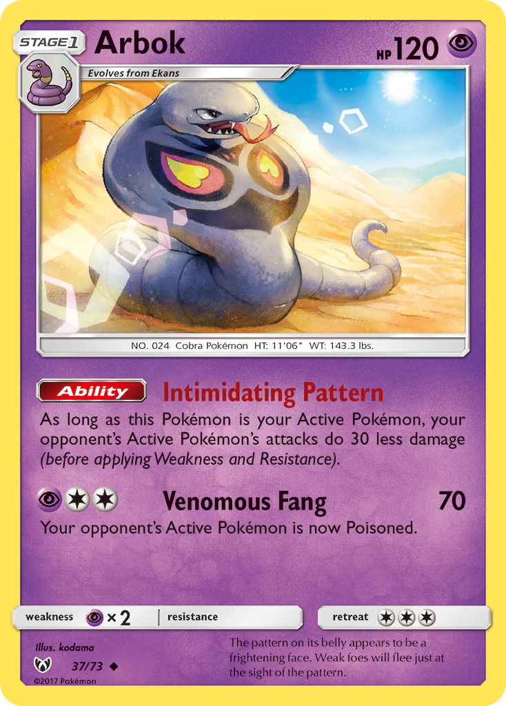 Arbok — illustrated card