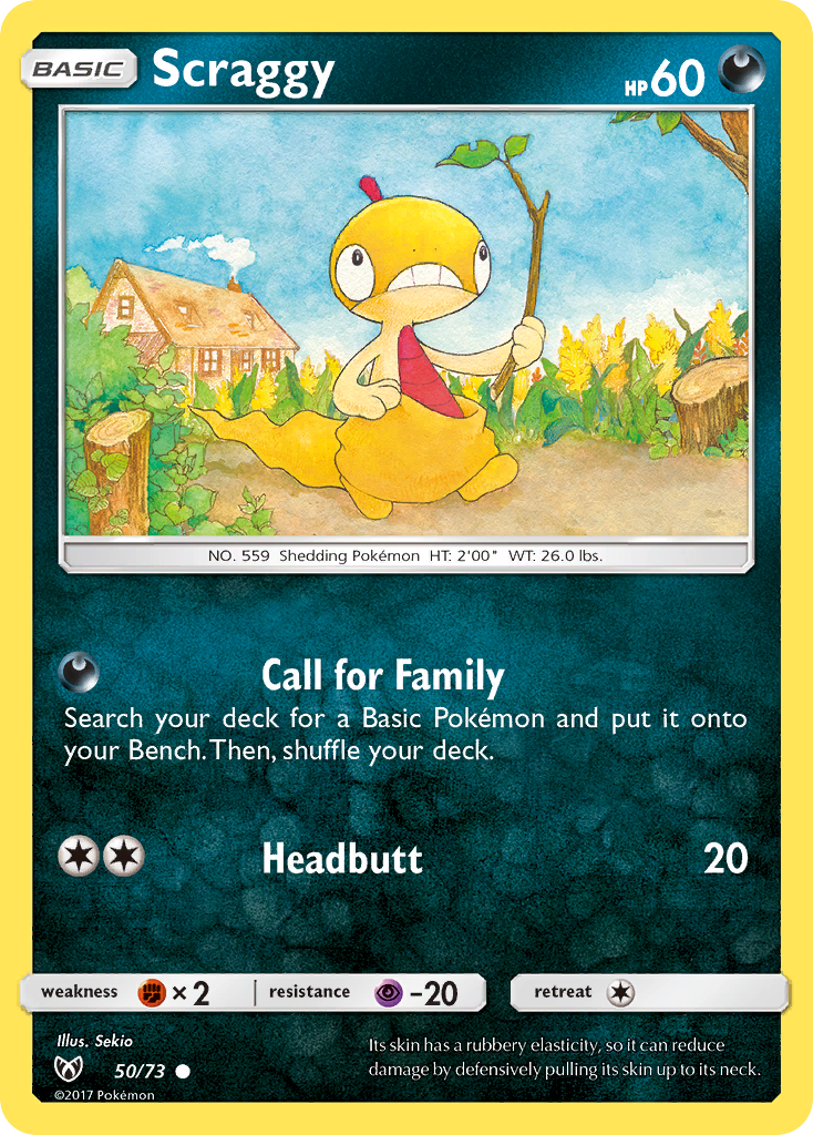 Scraggy — illustrated card