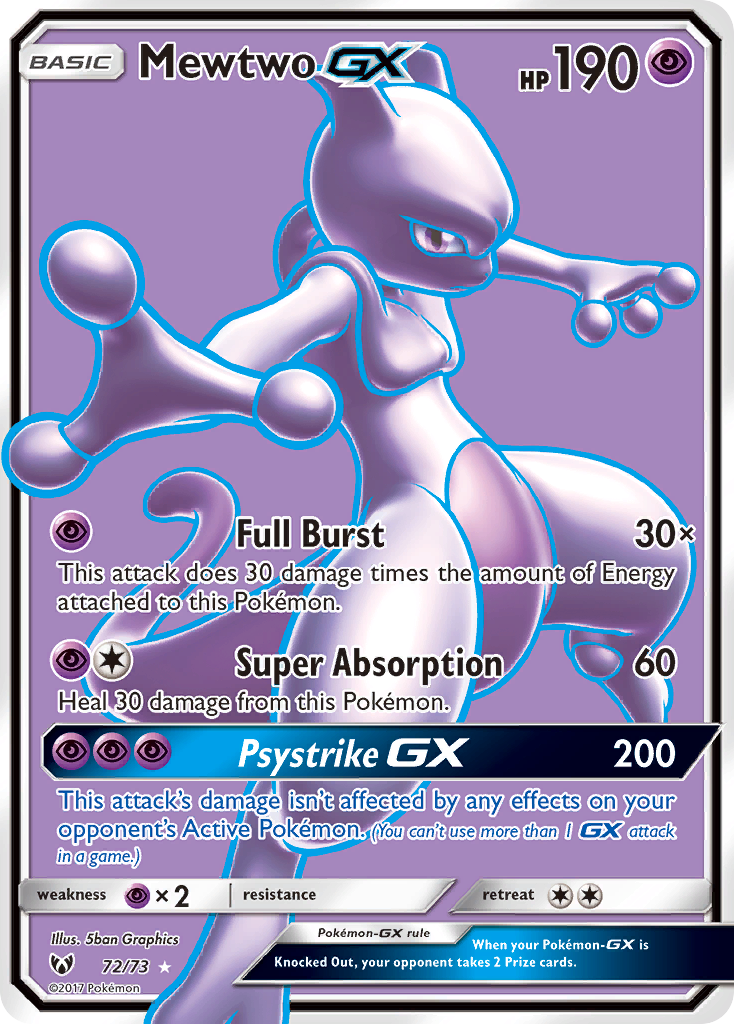 Mewtwo-GX — illustrated card