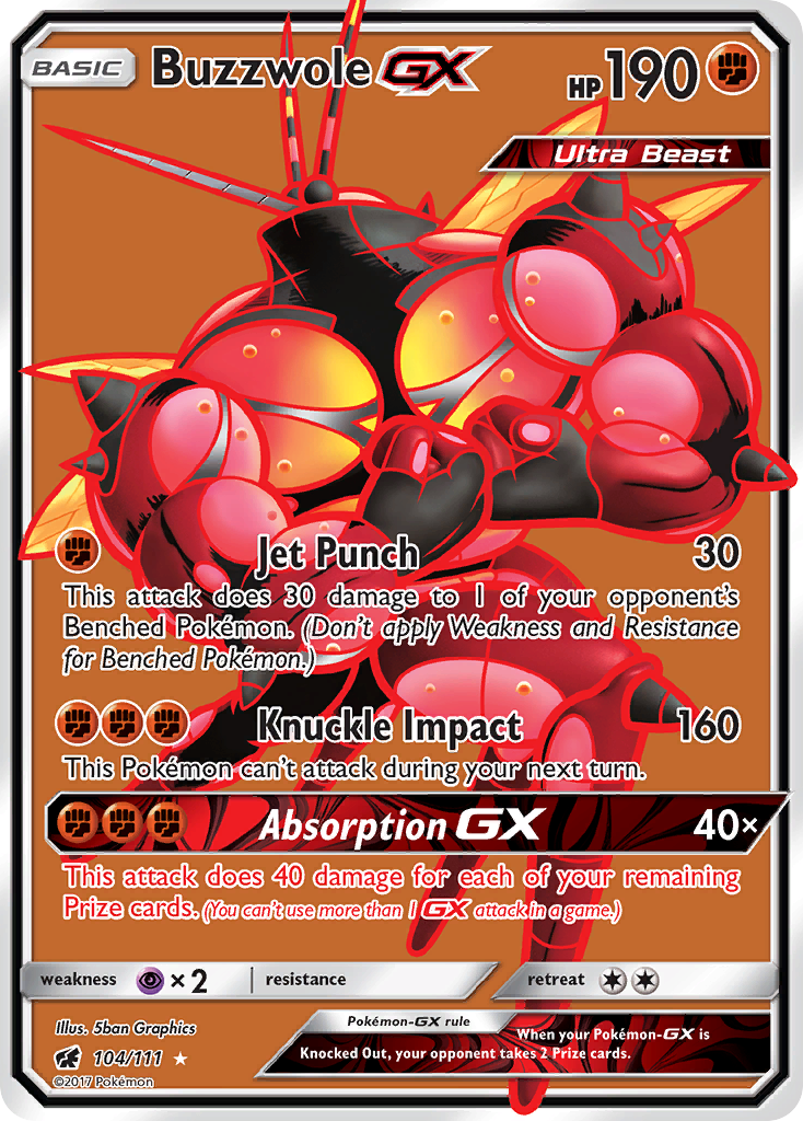 Buzzwole-GX — illustrated card