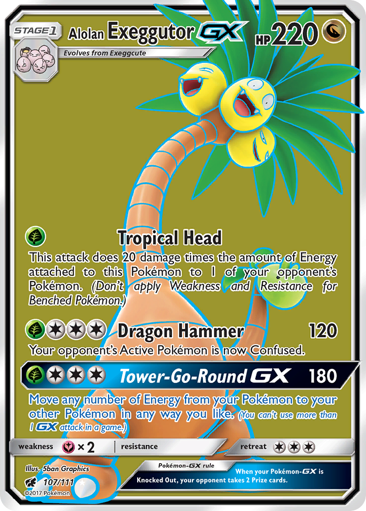 Alolan Exeggutor-GX — illustrated card