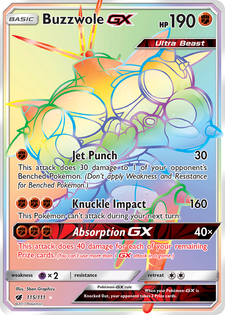 Buzzwole-GX — illustrated card