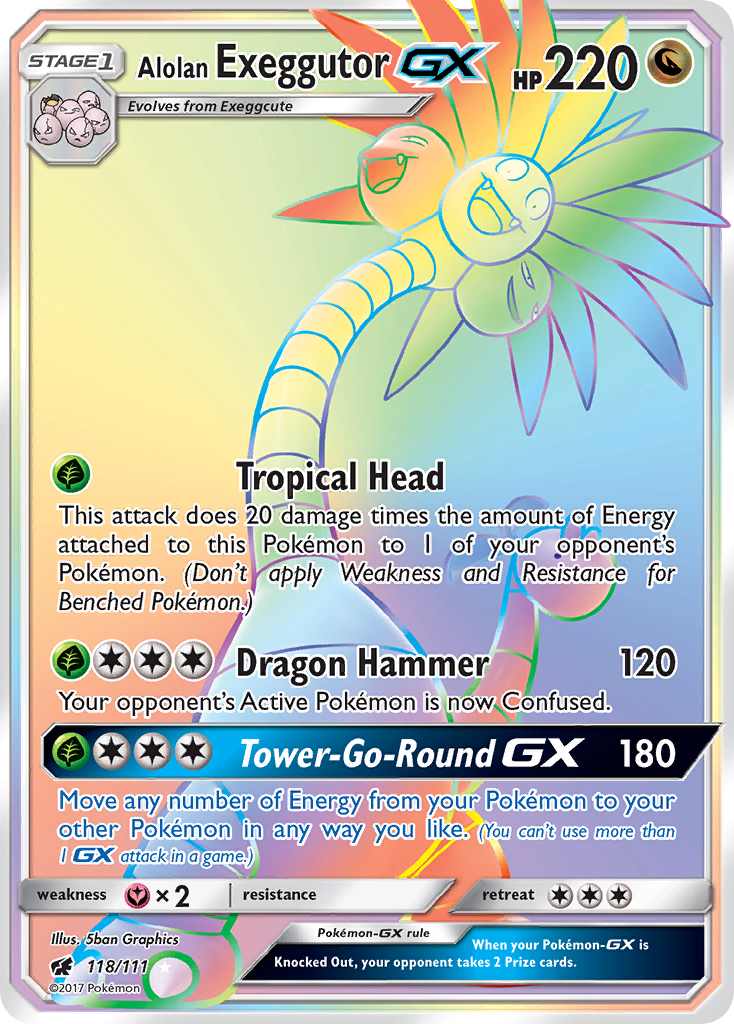 Alolan Exeggutor-GX — illustrated card