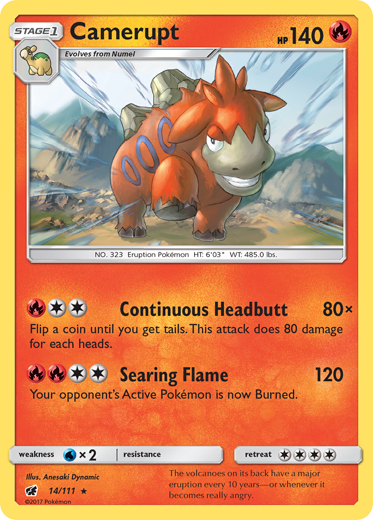Camerupt — illustrated card