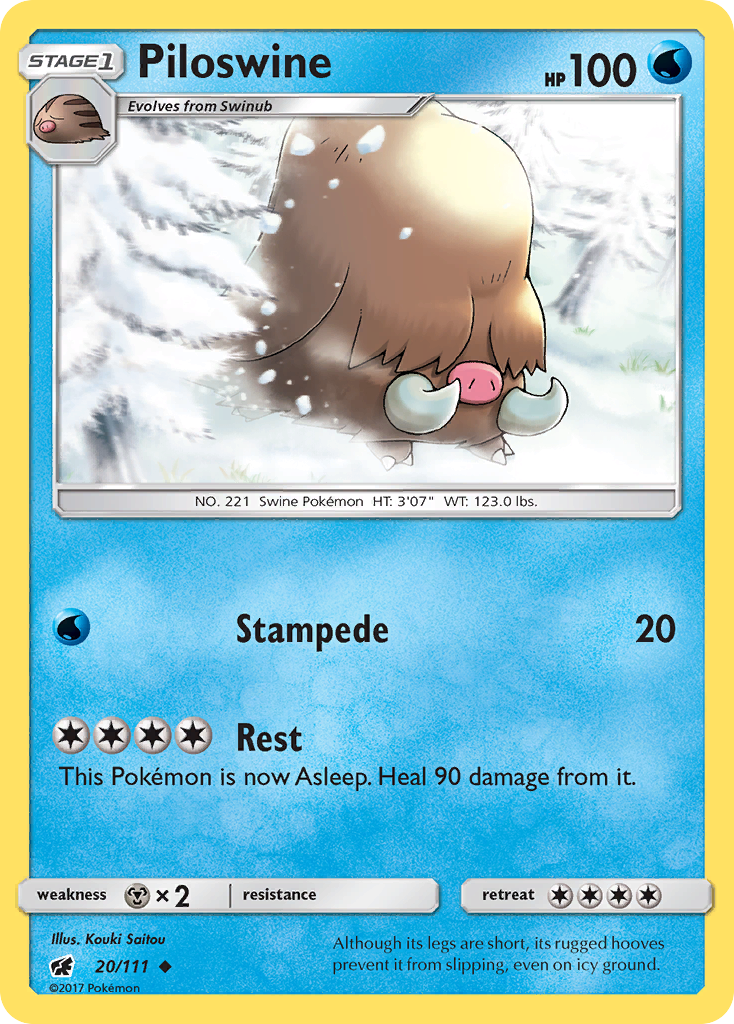 Piloswine — illustrated card