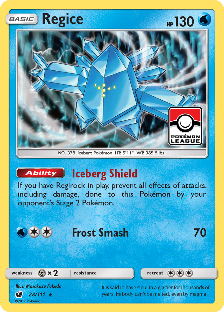 Regice — illustrated card