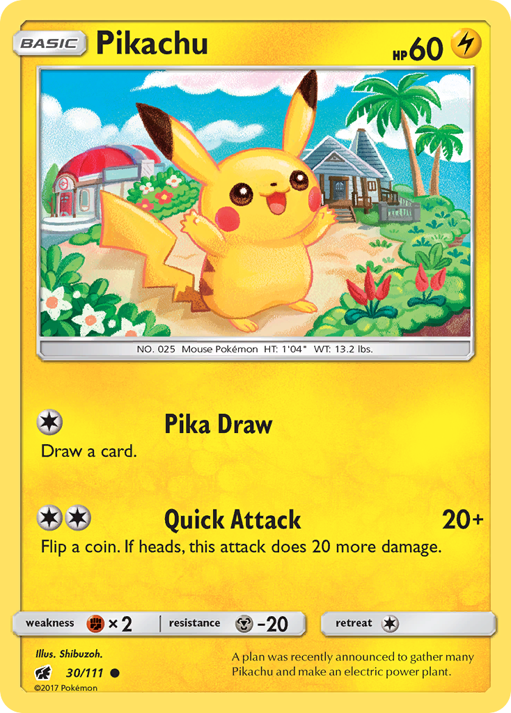 Pikachu — illustrated card