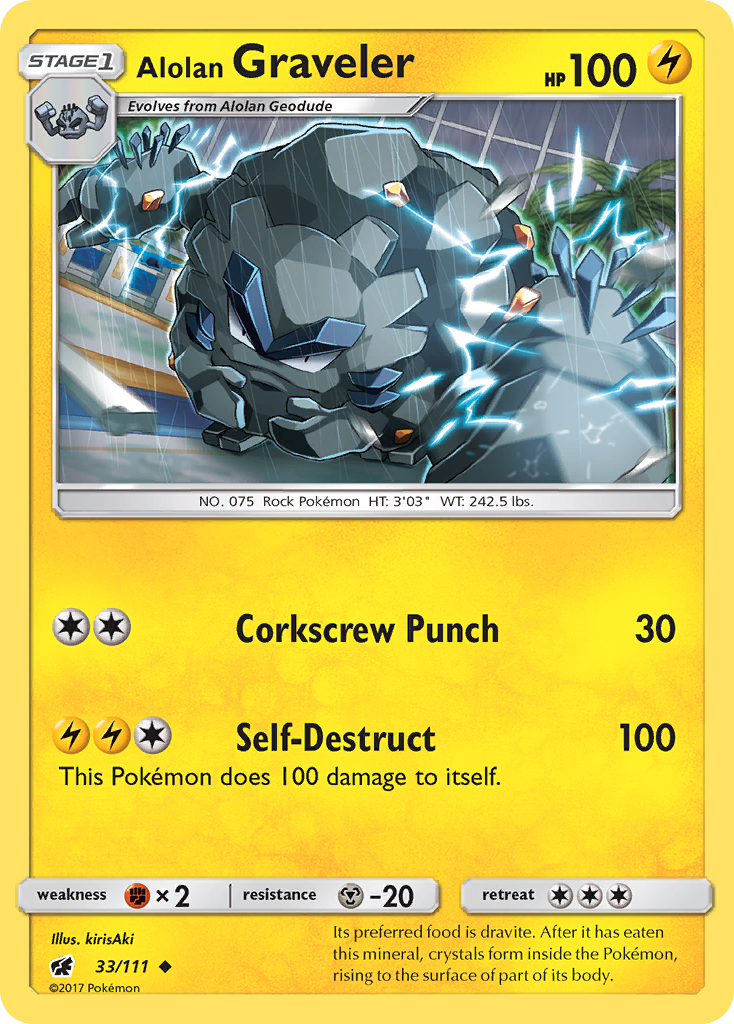 Alolan Graveler — illustrated card
