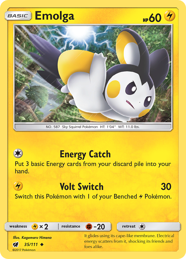 Emolga — illustrated card